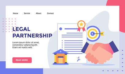 Wall Mural - legal partnership handshake concept campaign for web website home homepage landing page template ban