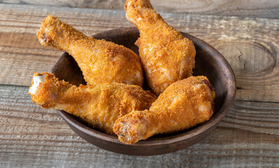 Canvas Print - Breaded chicken drumsticks