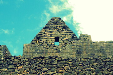 house ruins in machu picchu city