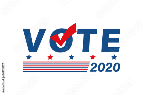 Fotografía Vote 2020 in USA political poster