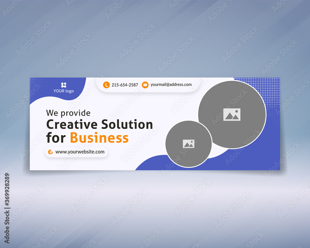 Business facebook timeline cover banner design template Stock Vector ...