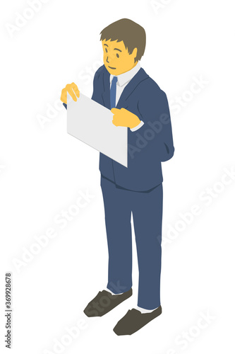アイソメトリック図法 紙を胸元に持つビジネスパーソンのベクターイラスト Comprar Este Vector De Stock Y Explorar Vectores Similares En Adobe Stock Adobe Stock
