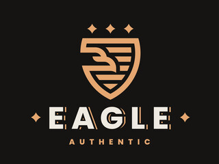 Wall Mural - Eagle modern heraldic logo design editable for your business.