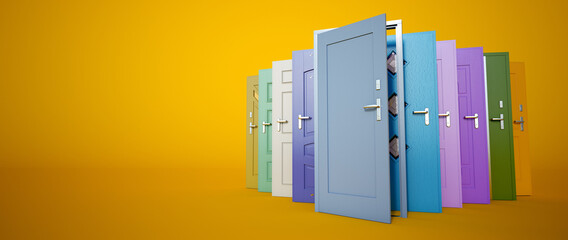 Wall Mural - Multicolored Doors choice.