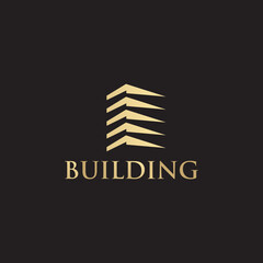 Poster - Luxury building logo design with gold color