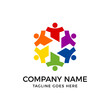 © fafostock - Team, Community, Group Logo  Vector Design Template. People Icon