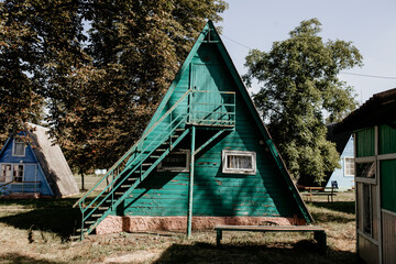 old soviet building in the camp