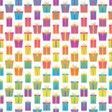 Fototapeta Pokój dzieciecy - Rainbow Party Seamless Pattern - Colorful ombre gradient repeating pattern design with gold foil texture accents
