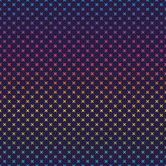 Bright Rainbow Retro Seamless Pattern - Colorful ombre gradient repeating pattern design on solid dark purple background