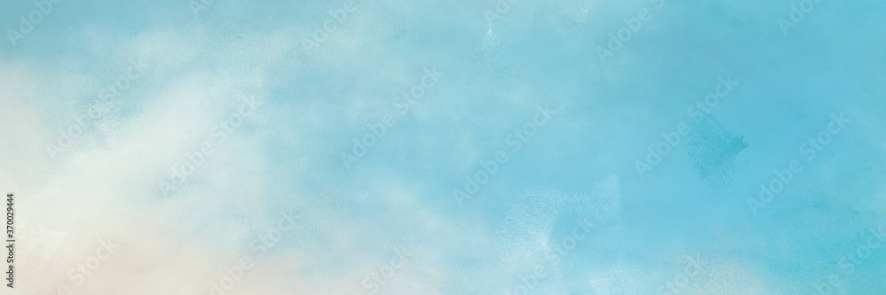 decorative abstract painting background texture with sky blue, light gray and light blue colors and space for text or image. can be used as horizontal background texture - obrazy, fototapety, plakaty 
