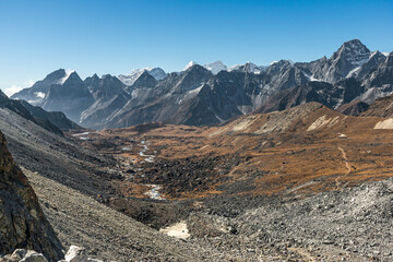 Wall Mural - The vast Himalayas from the top of Cho La pass.