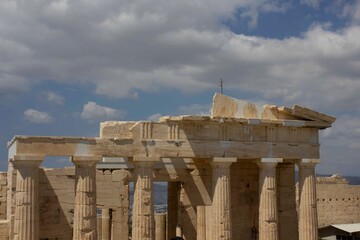 Propylaea ruins in the Athens acropolis