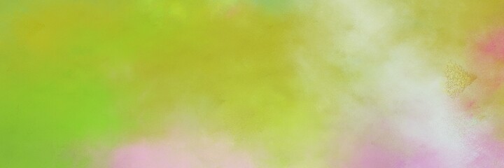 Poster - stunning abstract painting background graphic with yellow green, pastel gray and tan colors and space for text or image. can be used as horizontal background texture