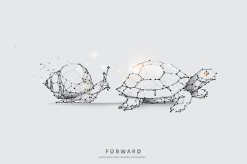 Wall Mural - Vector graphic concept of moving forward