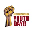 Vector hand illustration international youth day