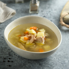 Poster - Homemade fish soup with vegetables