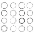 Set Hand Draw Collection Of Black Circular Scribble Circle Line Doodle Round Sketch Design Doodle Elements Ball Vector Style