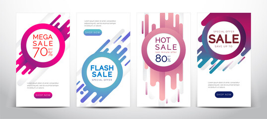 Canvas Print - Set of Modern promotion square - Vector website, banners design, discount and promotion background, social media, poster, flyer, mobile apps, Email ad newsletter designs.