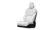 Seat car white chair leather automobile. 3D rendering