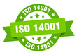 iso 14001 round ribbon isolated label. iso 14001 sign