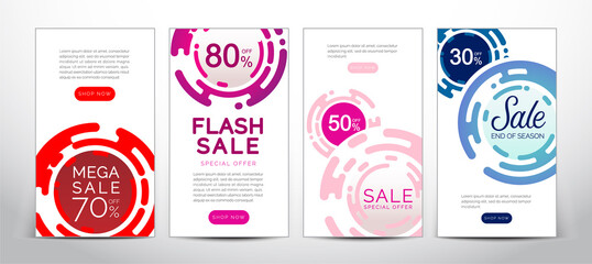 Canvas Print - Set of Modern promotion square - Vector website, banners design, discount and promotion background, social media, poster, flyer, mobile apps, Email ad newsletter designs.
