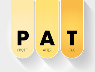 Wall Mural - PAT - Profit After Tax acronym, business concept background