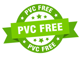 Wall Mural - pvc free round ribbon isolated label. pvc free sign