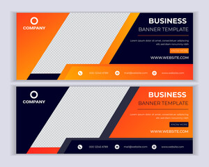 corporate business social media cover, web banner template design.