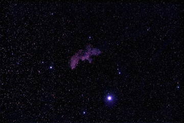 Wall Mural - A whimsical nebula in outer space that resembles a witches head
