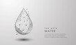 © Елена Бутусова - Falling drop of water. Low poly style design
