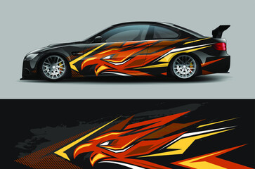 Sticker - car wrap vector designs. eagle abstract livery for vehicle vinyl branding background