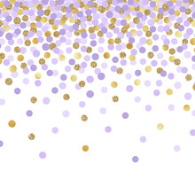 Falling Confetti Background - Colorful Confetti Falling On Solid White Background