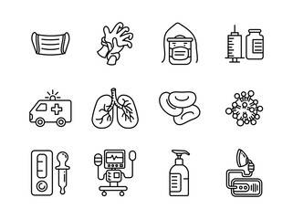 Healthcare and Medical vector line icons style 1 vol 1