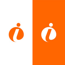 I Letter Logo Design Vector Illustration