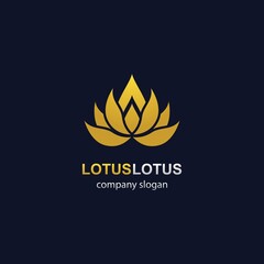 Canvas Print - Lotus logo template vector icon