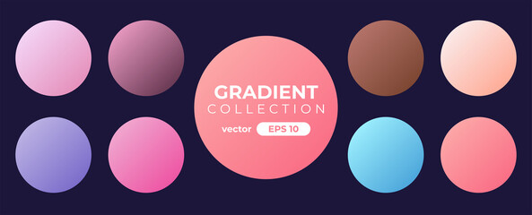Wall Mural - soft color gradients set. background for app, greeting card, flyer, invitation, poster, brochure, ba