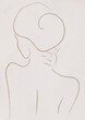 Woman lines Minimalism , back draw girl 