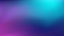 Abstract Blurred Teal Purple Blue Background. Soft Light Gradient Backdrop With Place For Text. Vector Illustration For Your Graphic Design, Banner, Poster Or Website