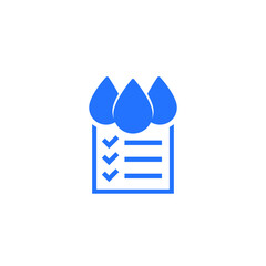 Canvas Print - Water quality check icon on white