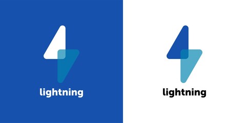 Wall Mural - Lightning icon abstract isolated on a white backgrounds, vector illustration