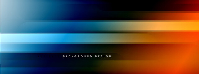 Motion concept neon shiny lines on liquid color gradients abstract backgrounds. Dynamic shadows and lights templates for text