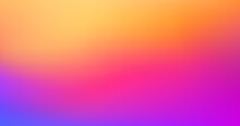 Abstract Blurred Orange Magenta Purple Yellow Background. Soft Gradient Backdrop With Place For Text. Vector Illustration For Your Trendy Graphic Design, Banner, Poster, Website