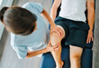 © Louis-Paul Photo - physiotherapist doing treatment with patient in bright office