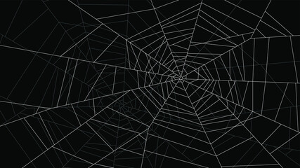  Spider Web On Dark Background Halloween Design Elements Spooky Scary Horror Decor Vector