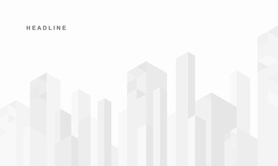 Abstract geometric technological background. Vector creative buildings design.