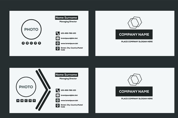 Two Modern Simple Business Cards Templates