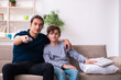 © Elnur - Father and son in exam preparation concept