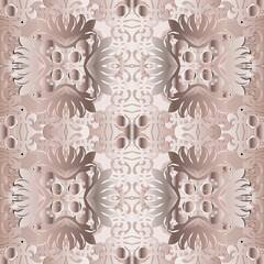 Floral seamless pattern. Baroque style ornamental vector backgro