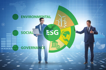 ESG concept as environmental and social governance with business