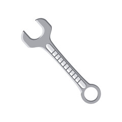 Canvas Print - wrench tool over white background